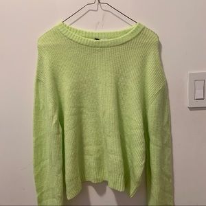 SUPER CUTE NEON GREEN SWEATER
